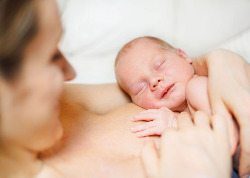 Naked Mom Baby Breastfeeding