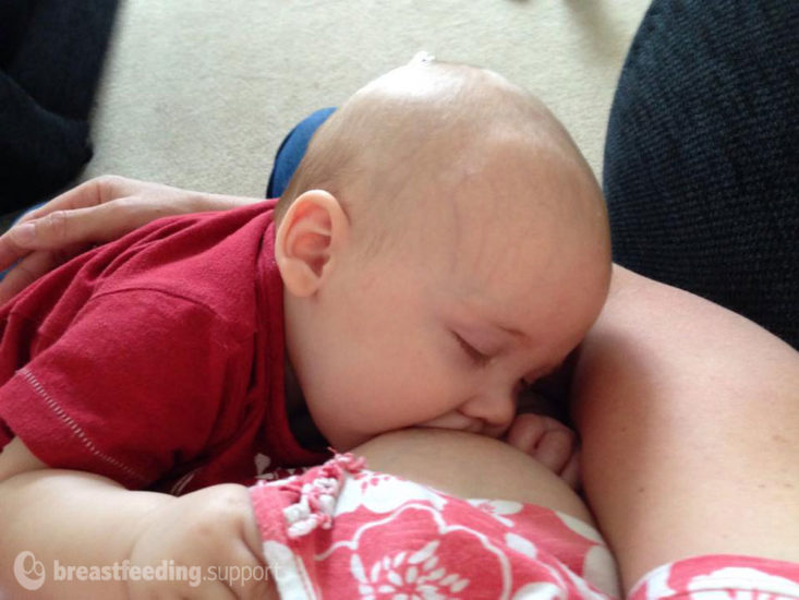 Baby nursing to sleep