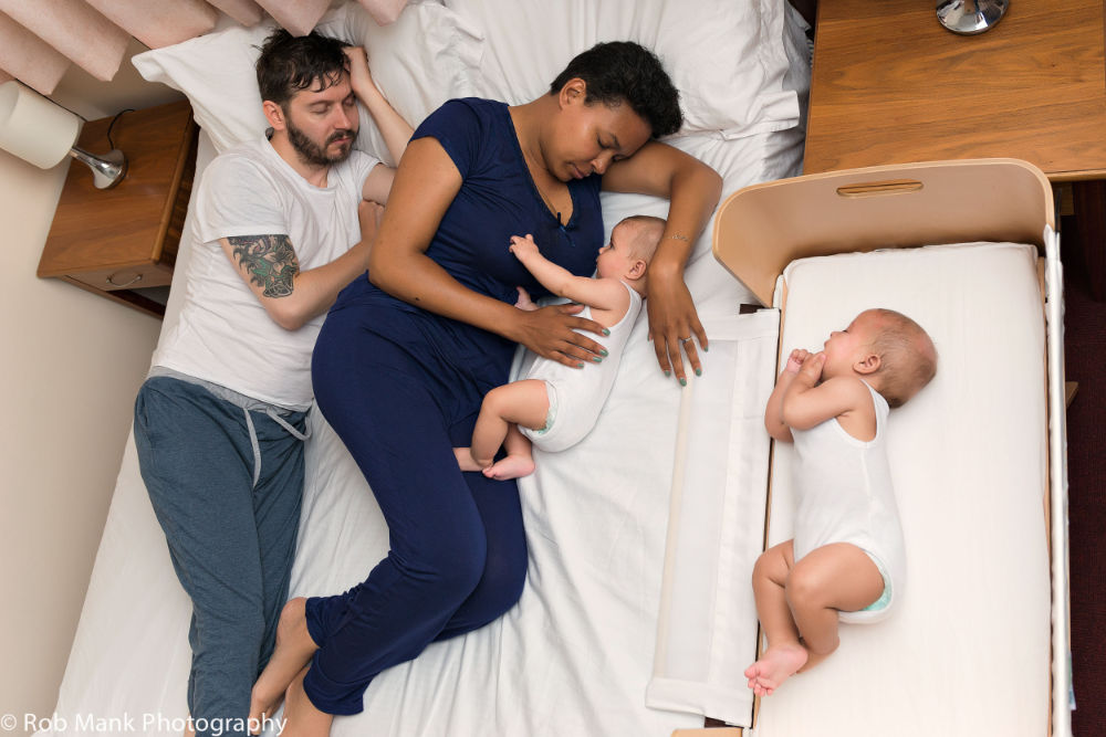 Baby waking up deals to comfort nurse