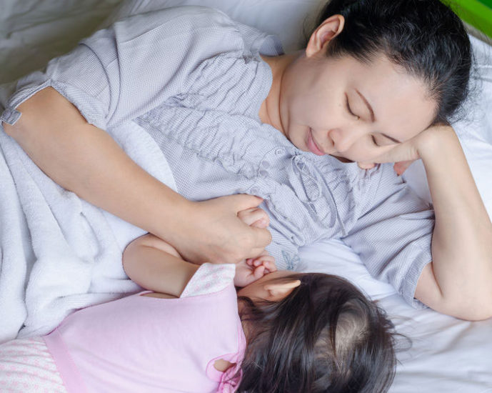 Lying down to breastfeed