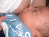 baby breastfeeding, close up of a latch
